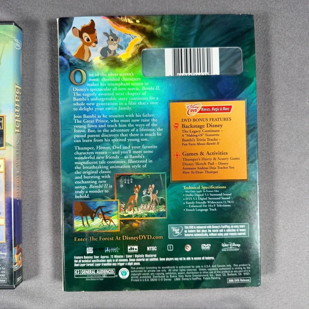Disney DVD Lot Bambi Lady and the Tramp Alice in Wonderland Special Editions - Picture 16 of 16